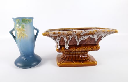 Lot of 2 Roseville Pottery Pieces