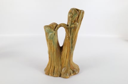 Weller Pottery Warwick Woodcraft Double Bud Vase
