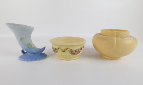 Lot of 3 Weller Pottery Pieces