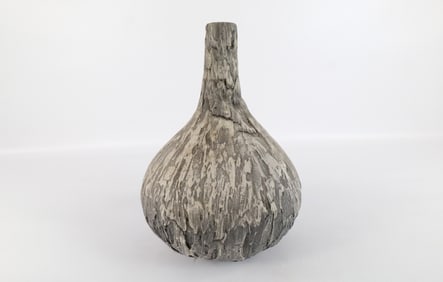 Studio Art Glass Brutalist Rustic Style Vase