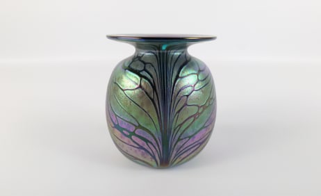 Rick Hunter Art Glass Inc Iridescent Vase
