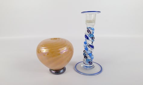 Lot of 2 Pieces of Art Glass