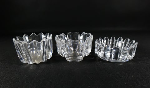 Lot of 3 Orrefors Crystal Bowls