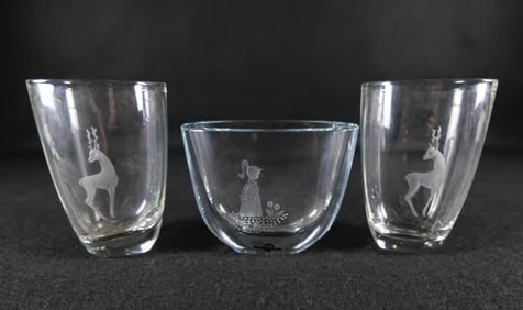 Lot of 3 Crystal Vases