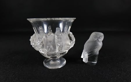 Lot of 2 Lalique Crystal Pieces