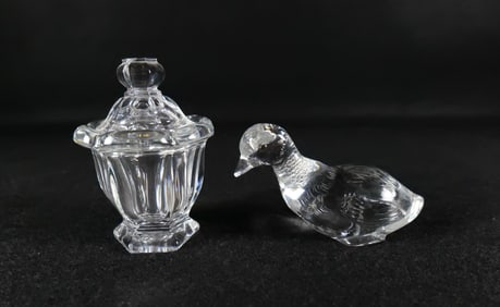 Lot of 2 Baccarat Crystal Pieces