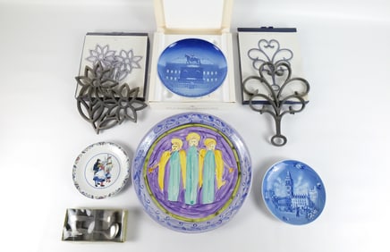 Lot of Serving Pieces and Collector Plates