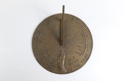 Cast Metal Grow Old Along With Me Sundial