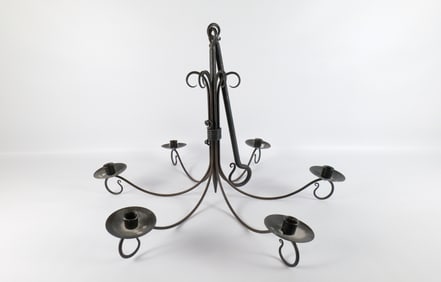 Hanging 6 Arm Metal Candle Holder