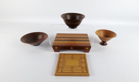 Lot of Wooden Serving Pieces
