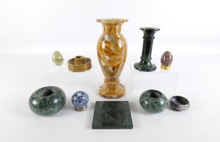 Lot of Carved Stone Pieces