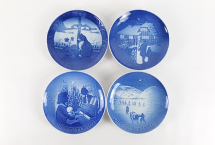 Lot of 4 B&G Christmas Plates