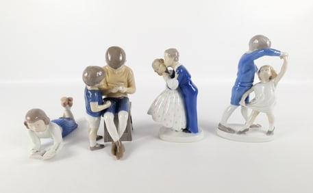 Lot of 4 B&G Denmark Porcelain Figurines