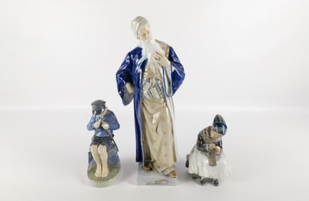 Lot of 3 Royal Copenhagen Denmark Porcelain Figurine