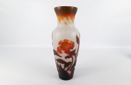 Art Nouveau Style Cameo Glass Vase