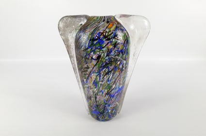 Kosta Boda Abstract Multicolored Vase
