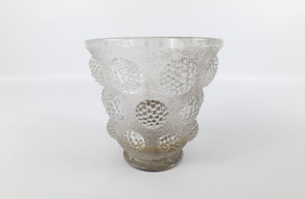 Verlys France Art Deco Crystal Raspberry Vase