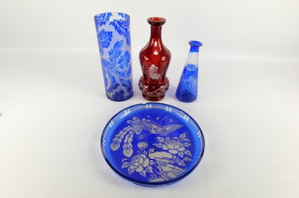 Lot of 4 Pieces of Glass