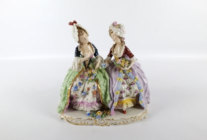 Dresden Hand Painted Figural Grouping