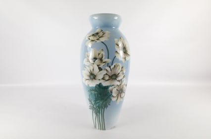 Monumental Hand Painted Tall Vase