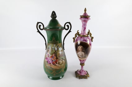 Lot of 2 Vintage Urns