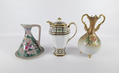 Lot of 3 Porcelain Asian Pieces