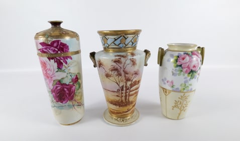Lot of 3 Asian Vases