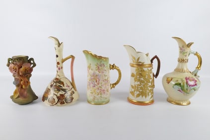 Lot of 5 Antique Pitchers and Vases