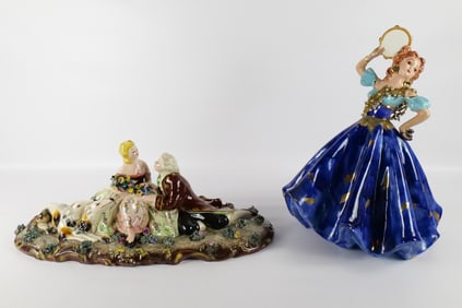 Lot of 2 Porcelain Figurines
