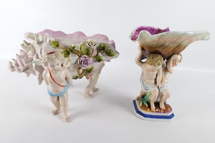 Lot of 2 Shell Compotes