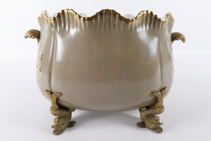 Late 20th Century Asian Double Handled Planter