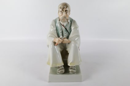 Zsolnay Hungarian Porcelain Wood Carver Figurine