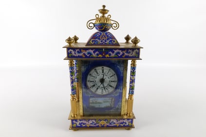 Cloisonne Mantle Clock
