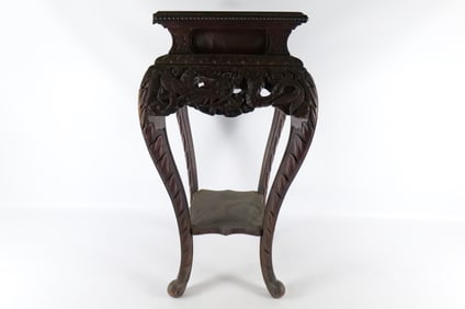 Antique Carved Wooden Pedestal