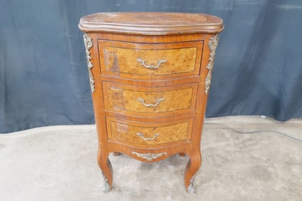 French Style 3 Drawer Stand with Bronze Mounts