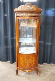 French Style Corner Curio Cabinet