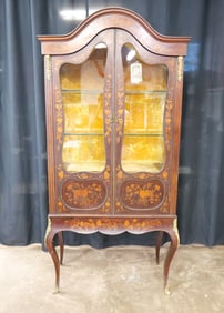 Antique Dutch Mahogany Curio Cabinet