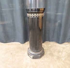 Antique Black Lacquer Pedestal