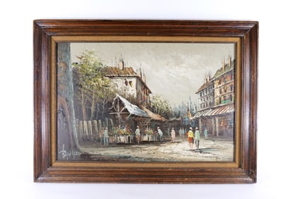 Oil on Canvas - Parisian Street Scene