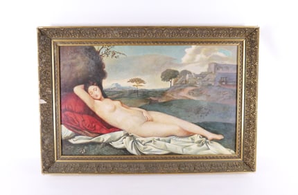 Serigraph on Canvas with Hand Painted Highlights - Sleeping Venus