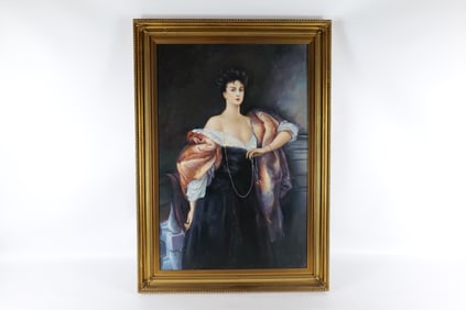 Serigraph on Canvas with Hand Painted Highlights - Lady Helen Vincent