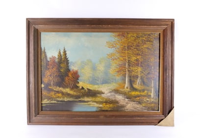 Oil on Canvas - Outdoor Scene