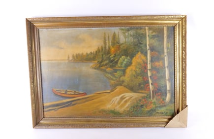 Oil on Canvas - Beach with Canon