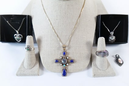 Mixed Sterling Jewelry- Emerald and More