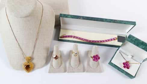 Mixed Gold Tone Sterling Costume Jewelry