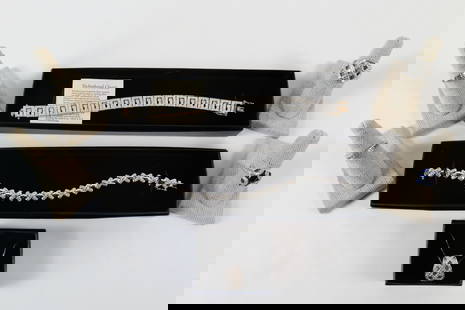 Mixed Sterling Jewelry By Technibond and More: Mixed Sterling Jewelry By Technibond and More. The lot includes a mix of sterling jewelry by Technibond and more. Featuring an 8'' long gold tone and silver tone sterling tennis bracelet by
