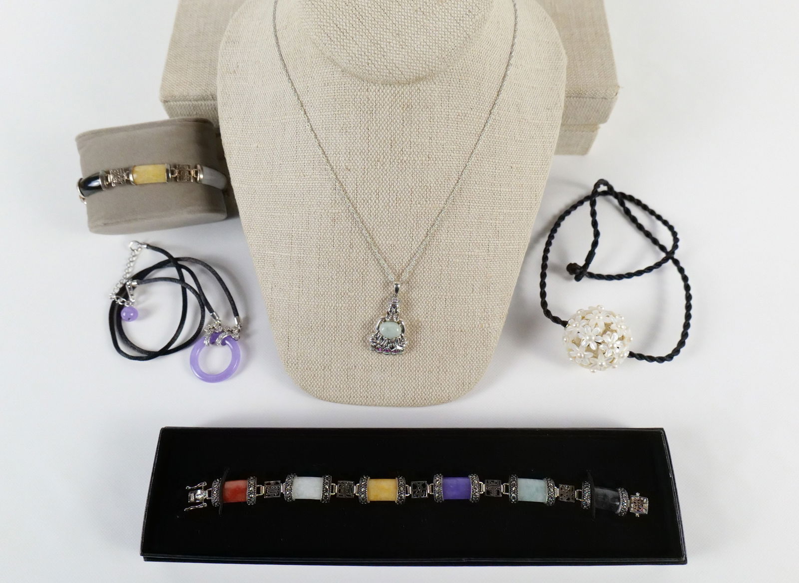 Group of Sterling and Jade Jewelry and More (1 of 15)