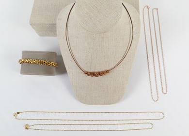 Gold, Rose, and Copper Tone Sterling Jewelry