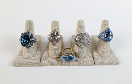 5 Costume Rings-Sterling and More