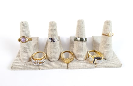 7 Costume Rings-Sterling and More